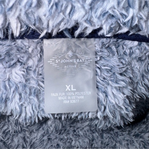 St. John's Bay Blue Fleece Jacket - Picture 6 of 6